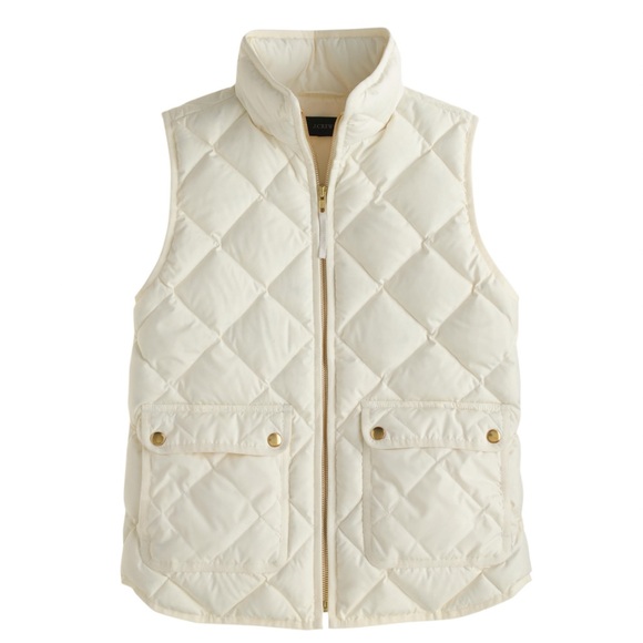 J. Crew ivory puffer vest - Picture 3 of 15